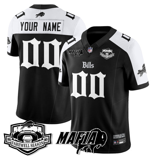 BUF Mafia Gothic Vapor Limited Custom Jersey - Farewell Highmark Patch - All Stitched-DTD