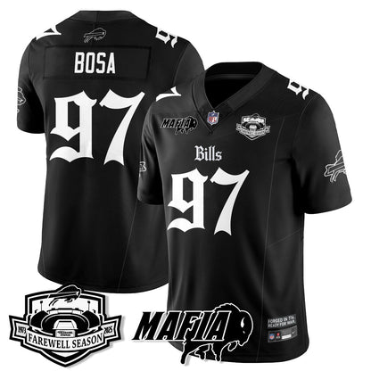 BUF Mafia Gothic Vapor Limited Jersey - Farewell Highmark Patch - All Stitched-DTD