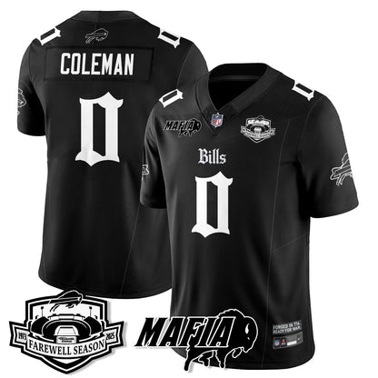 BUF Mafia Gothic Vapor Limited Jersey - Farewell Highmark Patch - All Stitched-DTD