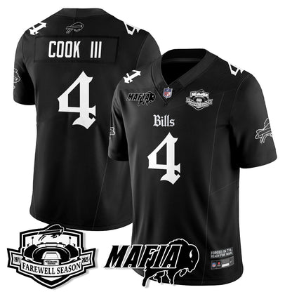 BUF Mafia Gothic Vapor Limited Jersey - Farewell Highmark Patch - All Stitched-DTD