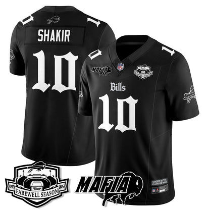 BUF Mafia Gothic Vapor Limited Jersey - Farewell Highmark Patch - All Stitched-DTD