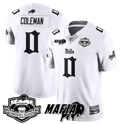 BUF Mafia Gothic Vapor Limited Jersey - Farewell Highmark Patch - All Stitched-DTD