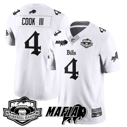 BUF Mafia Gothic Vapor Limited Jersey - Farewell Highmark Patch - All Stitched-DTD