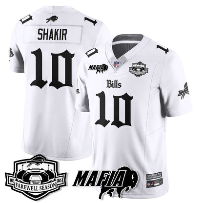 BUF Mafia Gothic Vapor Limited Jersey - Farewell Highmark Patch - All Stitched-DTD