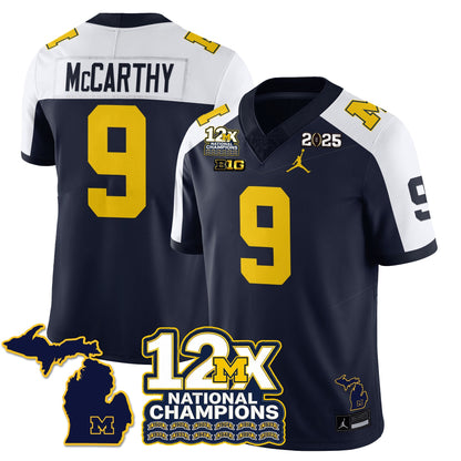 MICH 12x-Time National Champions Vapor Limited Football Jersey - All Stitched-DTD