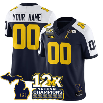 MICH 12x-Time National Champions Vapor Limited Football Jersey - All Stitched-DTD