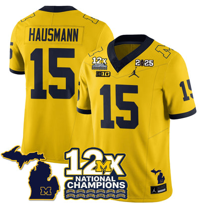 MICH 12x-Time National Champions Vapor Limited Football Jersey - All Stitched-DTD