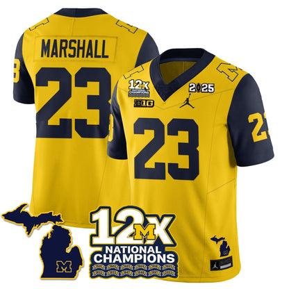 MICH 12x-Time National Champions Vapor Limited Football Jersey - All Stitched-DTD