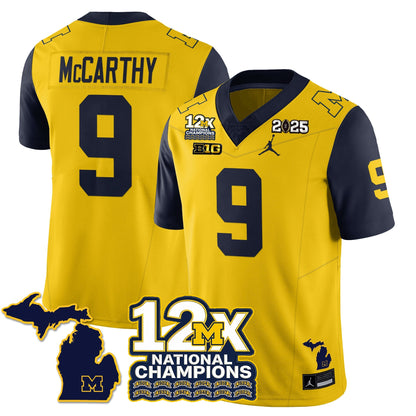 MICH 12x-Time National Champions Vapor Limited Football Jersey - All Stitched-DTD