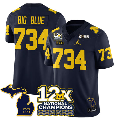 MICH 12x-Time National Champions Vapor Limited Football Jersey - All Stitched-DTD