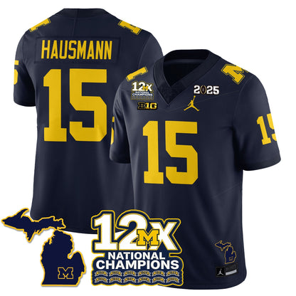 MICH 12x-Time National Champions Vapor Limited Football Jersey - All Stitched-DTD