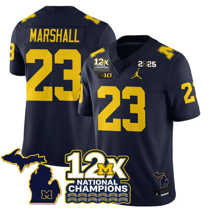 MICH 12x-Time National Champions Vapor Limited Football Jersey - All Stitched-DTD