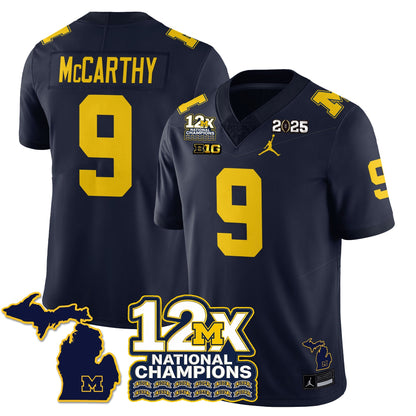 MICH 12x-Time National Champions Vapor Limited Football Jersey - All Stitched-DTD