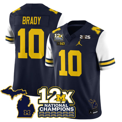MICH 12x-Time National Champions Vapor Limited Football Jersey - All Stitched-DTD