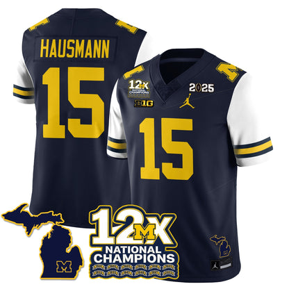 MICH 12x-Time National Champions Vapor Limited Football Jersey - All Stitched-DTD