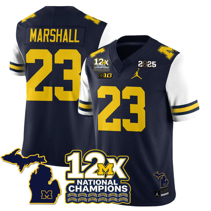 MICH 12x-Time National Champions Vapor Limited Football Jersey - All Stitched-DTD