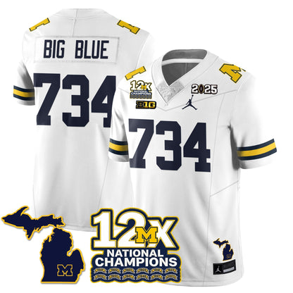 MICH 12x-Time National Champions Vapor Limited Football Jersey - All Stitched-DTD