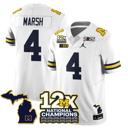 MICH 12x-Time National Champions Vapor Limited Football Jersey - All Stitched-DTD
