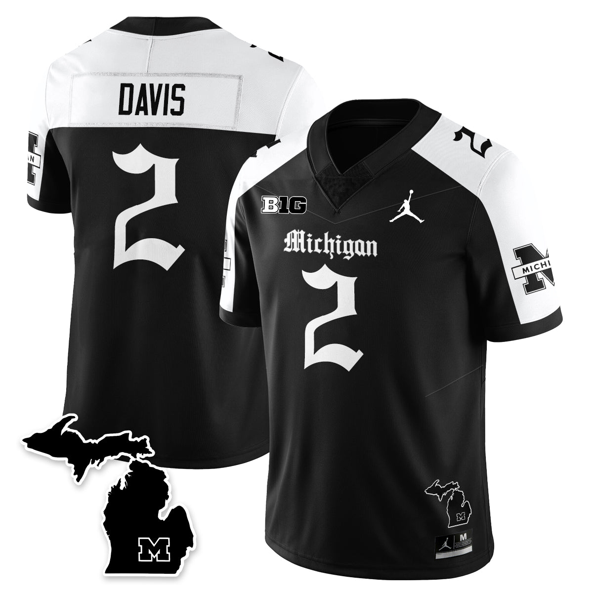 MICH Gothic Vapor Limited Football Jersey - All Stitched-DTD