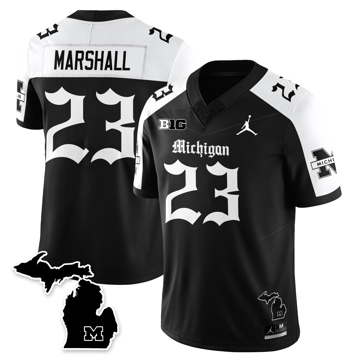 MICH Gothic Vapor Limited Football Jersey - All Stitched-DTD