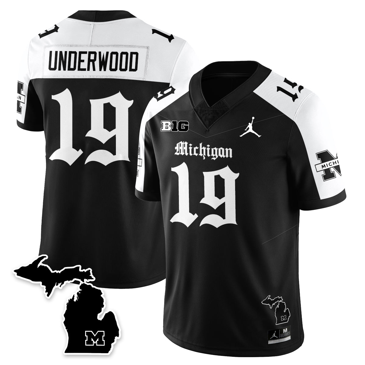 MICH Gothic Vapor Limited Football Jersey - All Stitched-DTD