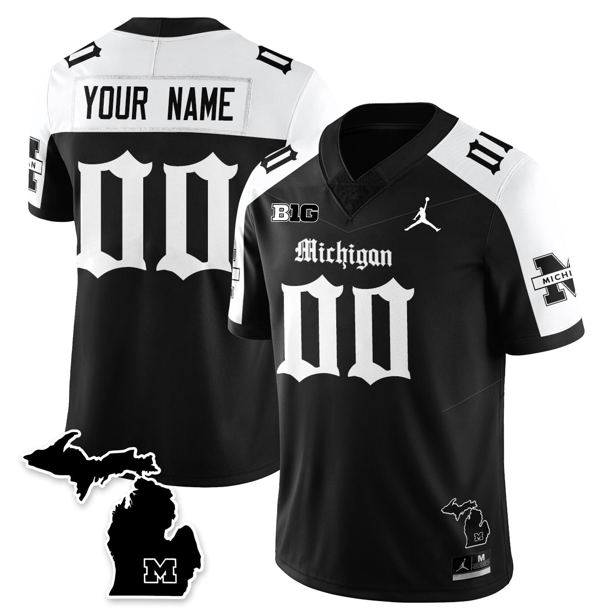 MICH Gothic Vapor Limited Football Jersey - All Stitched-DTD