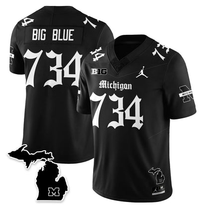 MICH Gothic Vapor Limited Football Jersey - All Stitched-DTD