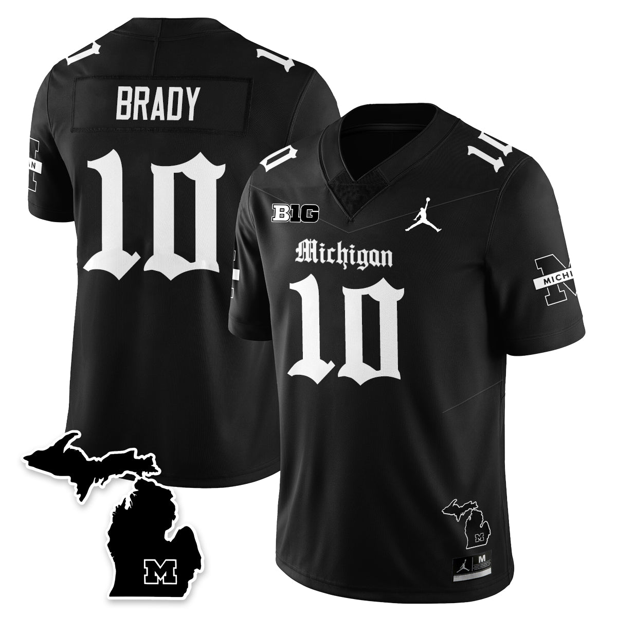 MICH Gothic Vapor Limited Football Jersey - All Stitched-DTD