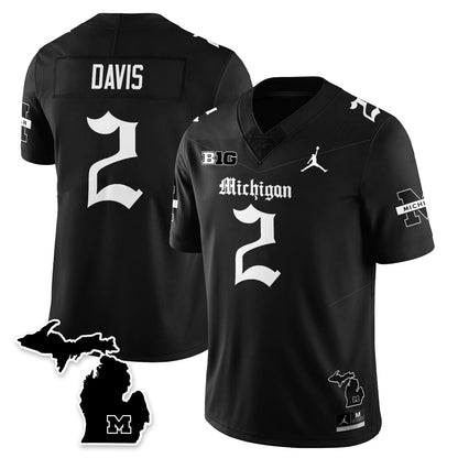 MICH Gothic Vapor Limited Football Jersey - All Stitched-DTD