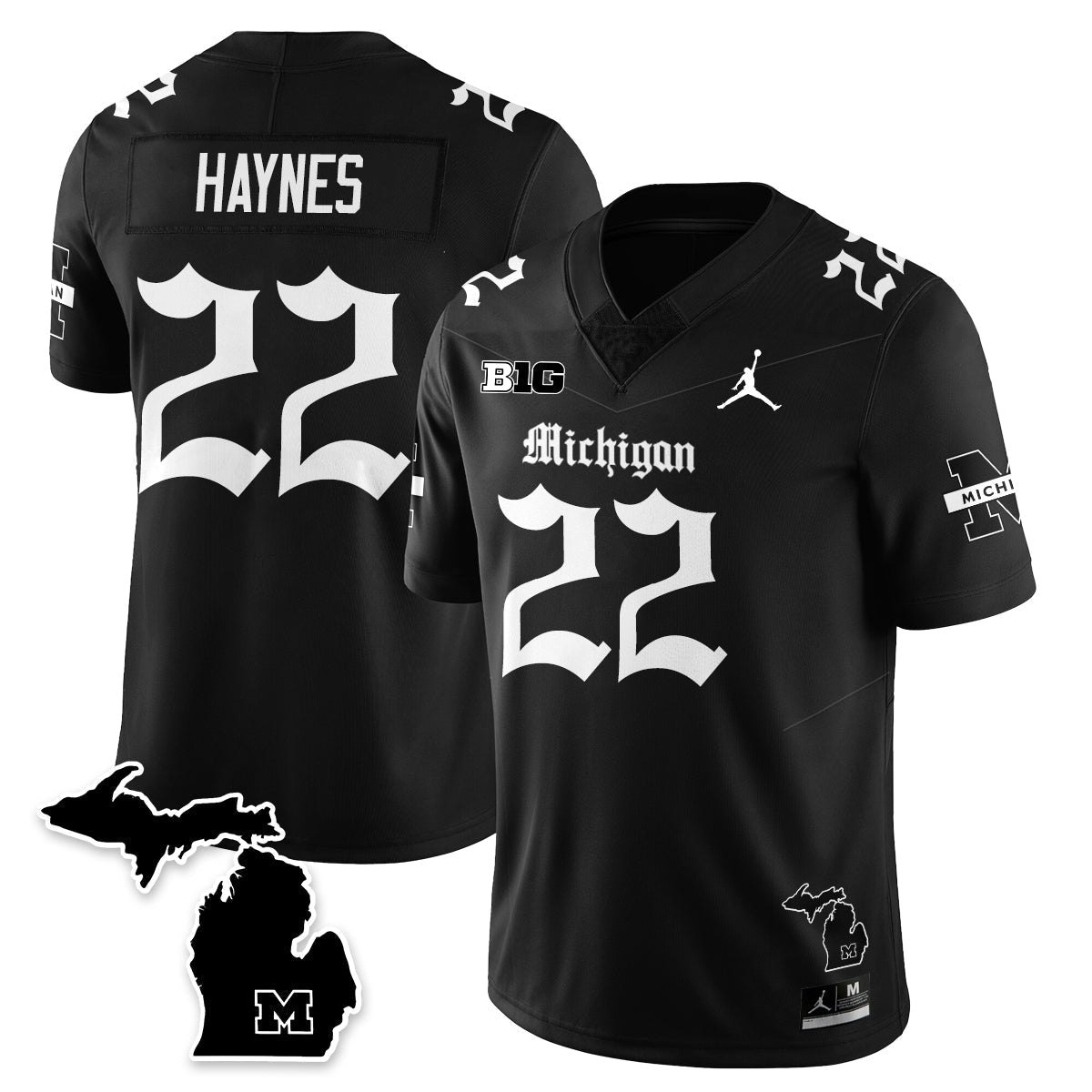 MICH Gothic Vapor Limited Football Jersey - All Stitched-DTD