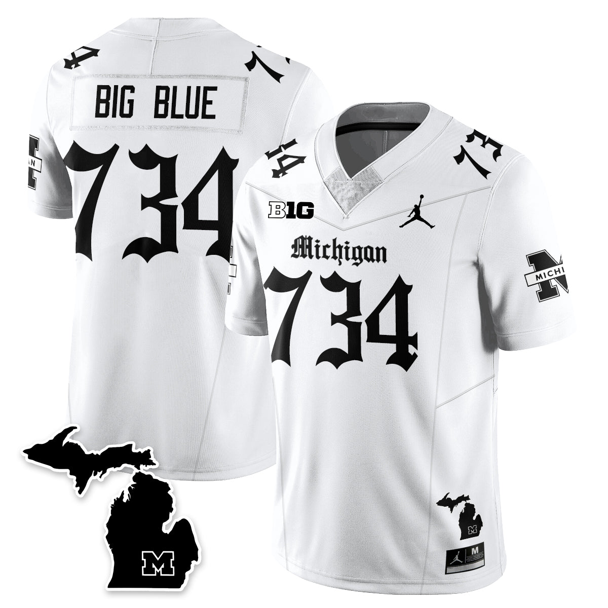 MICH Gothic Vapor Limited Football Jersey - All Stitched-DTD