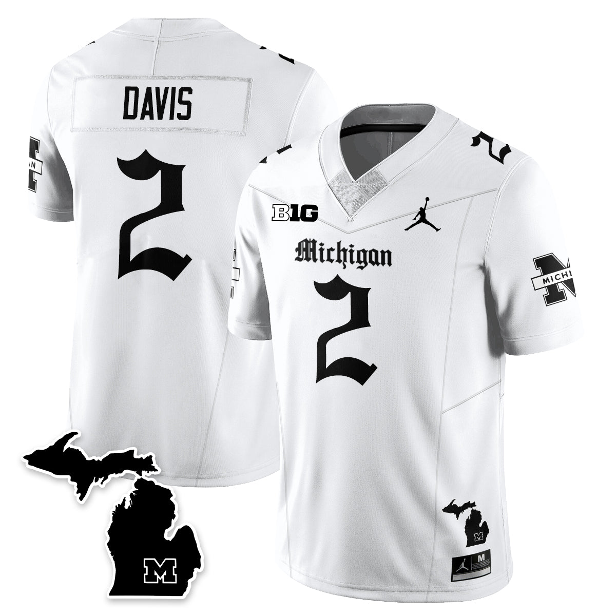 MICH Gothic Vapor Limited Football Jersey - All Stitched-DTD