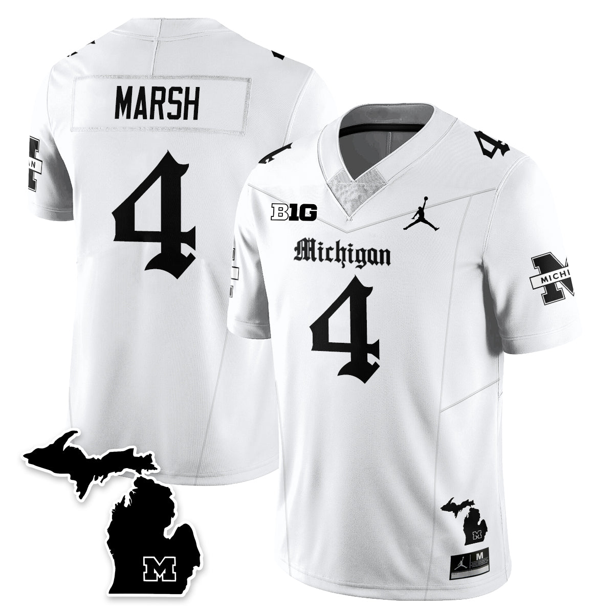 MICH Gothic Vapor Limited Football Jersey - All Stitched-DTD