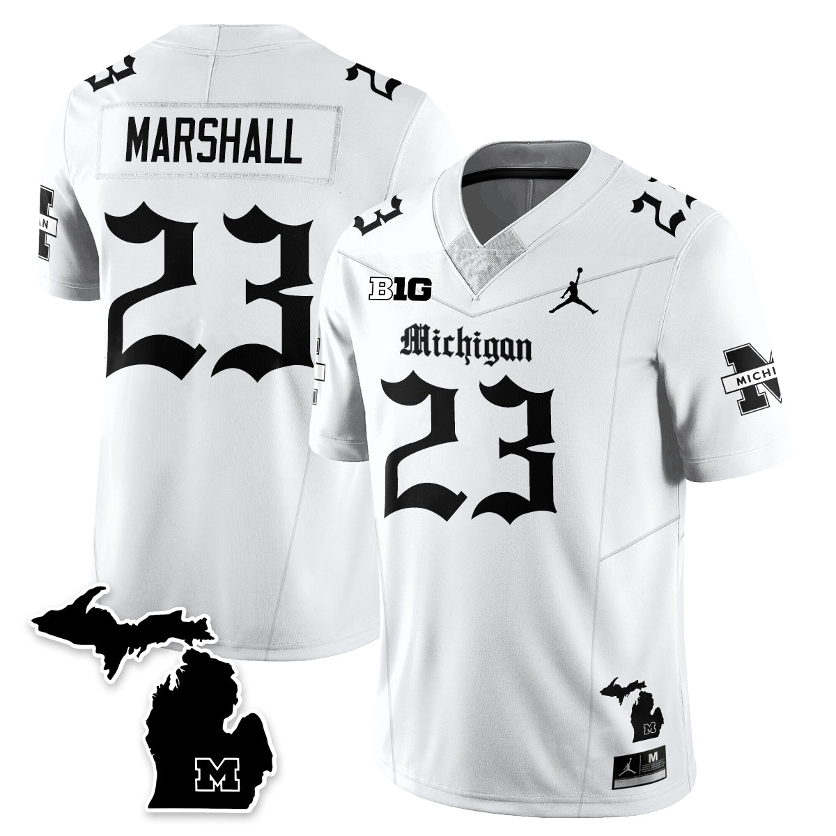 MICH Gothic Vapor Limited Football Jersey - All Stitched-DTD