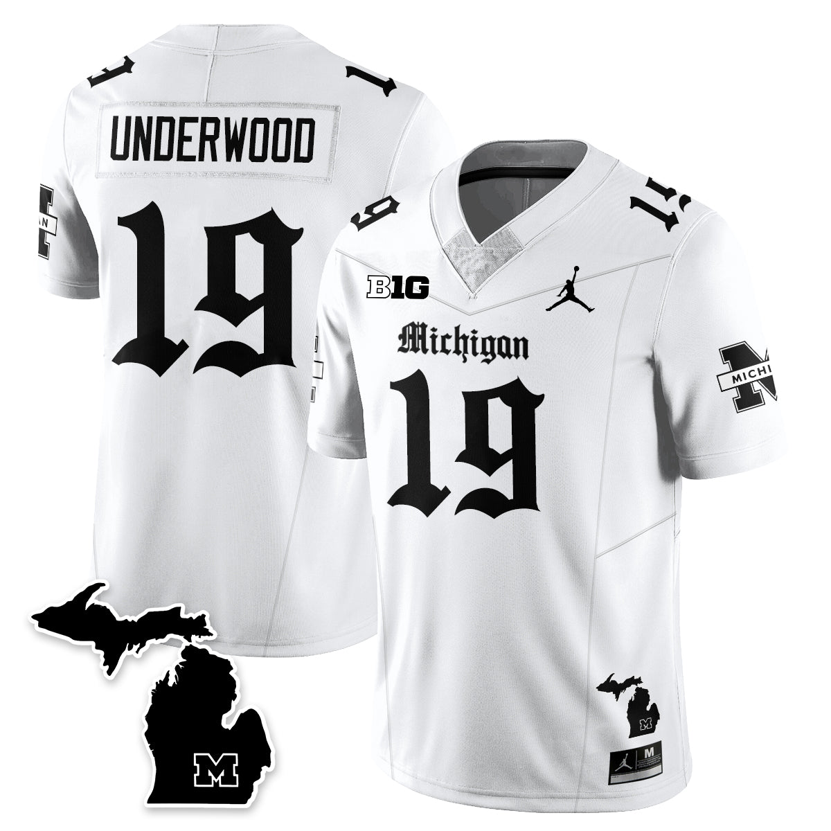 MICH Gothic Vapor Limited Football Jersey - All Stitched-DTD
