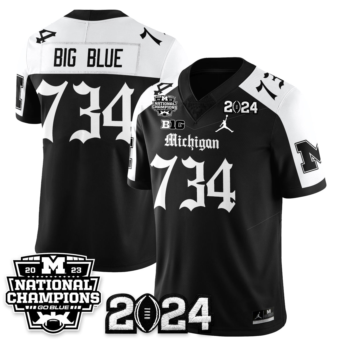 MICH Gothic 2023 National Champions Vapor Limited Football Jersey - All Stitched-DTD