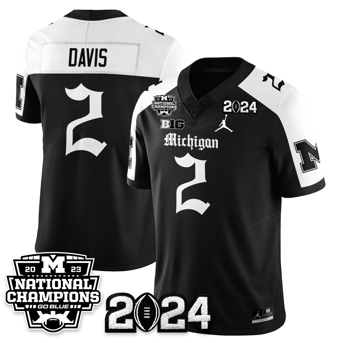 MICH Gothic 2023 National Champions Vapor Limited Football Jersey - All Stitched-DTD