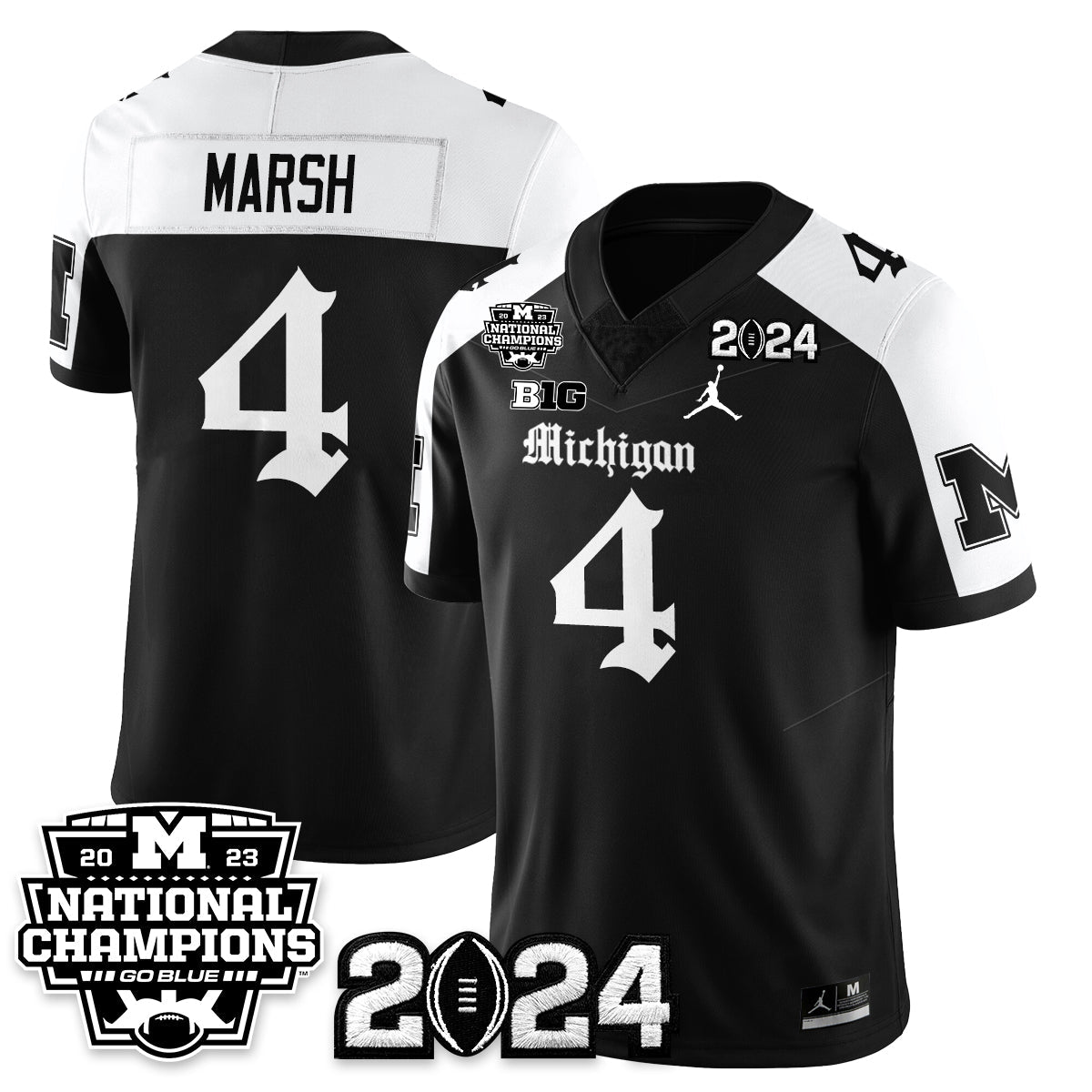 MICH Gothic 2023 National Champions Vapor Limited Football Jersey - All Stitched-DTD