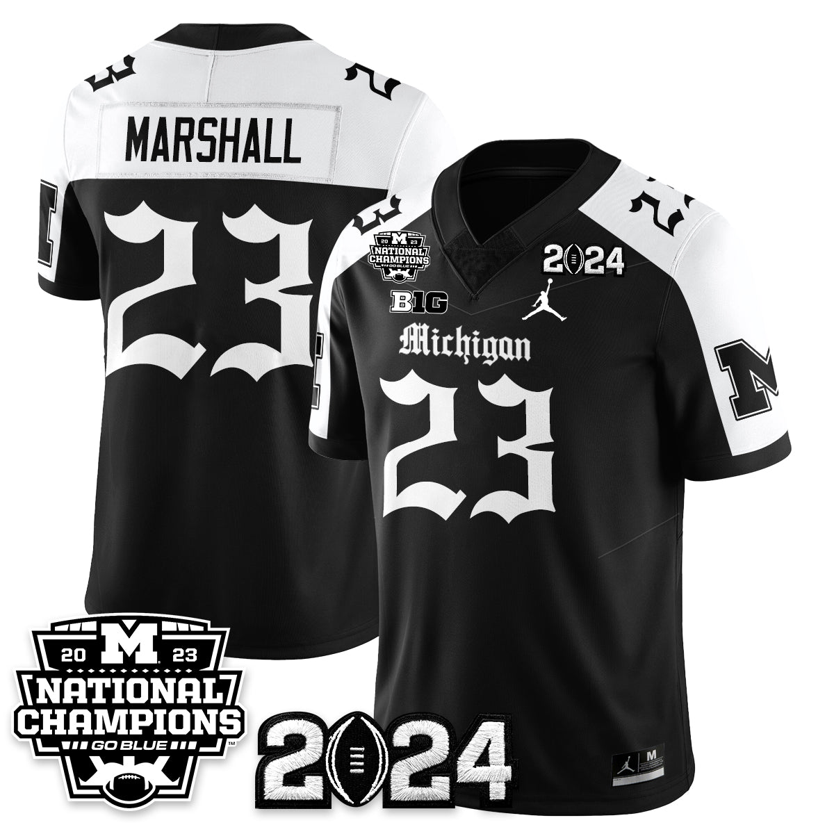 MICH Gothic 2023 National Champions Vapor Limited Football Jersey - All Stitched-DTD