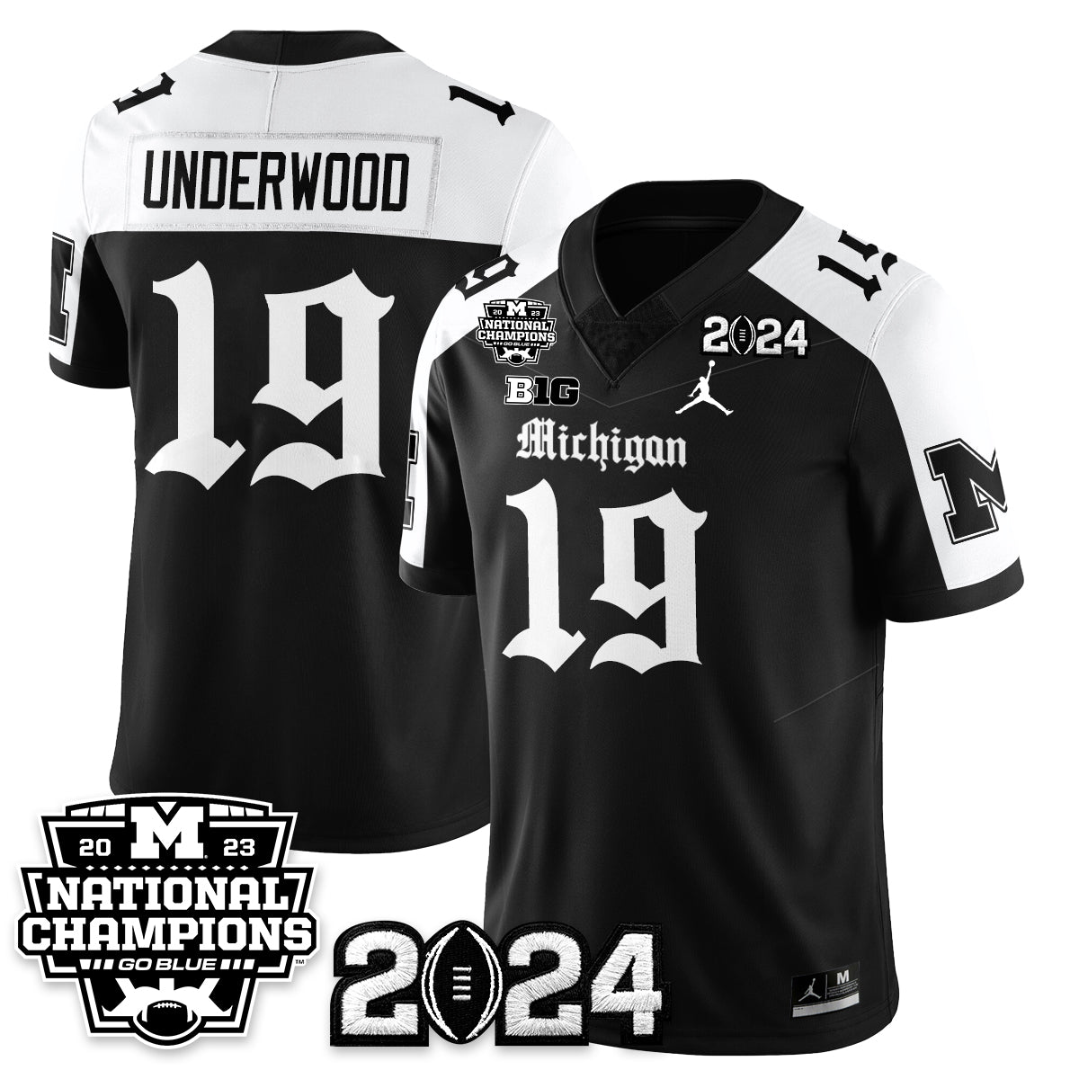 MICH Gothic 2023 National Champions Vapor Limited Football Jersey - All Stitched-DTD