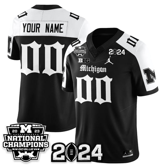 Custom MICH Gothic 2023 National Champions Vapor Limited Football Jersey - All Stitched (Copy)-DTD