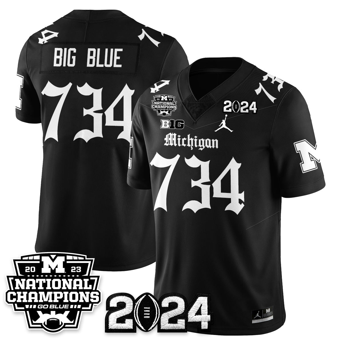 MICH Gothic 2023 National Champions Vapor Limited Football Jersey - All Stitched-DTD