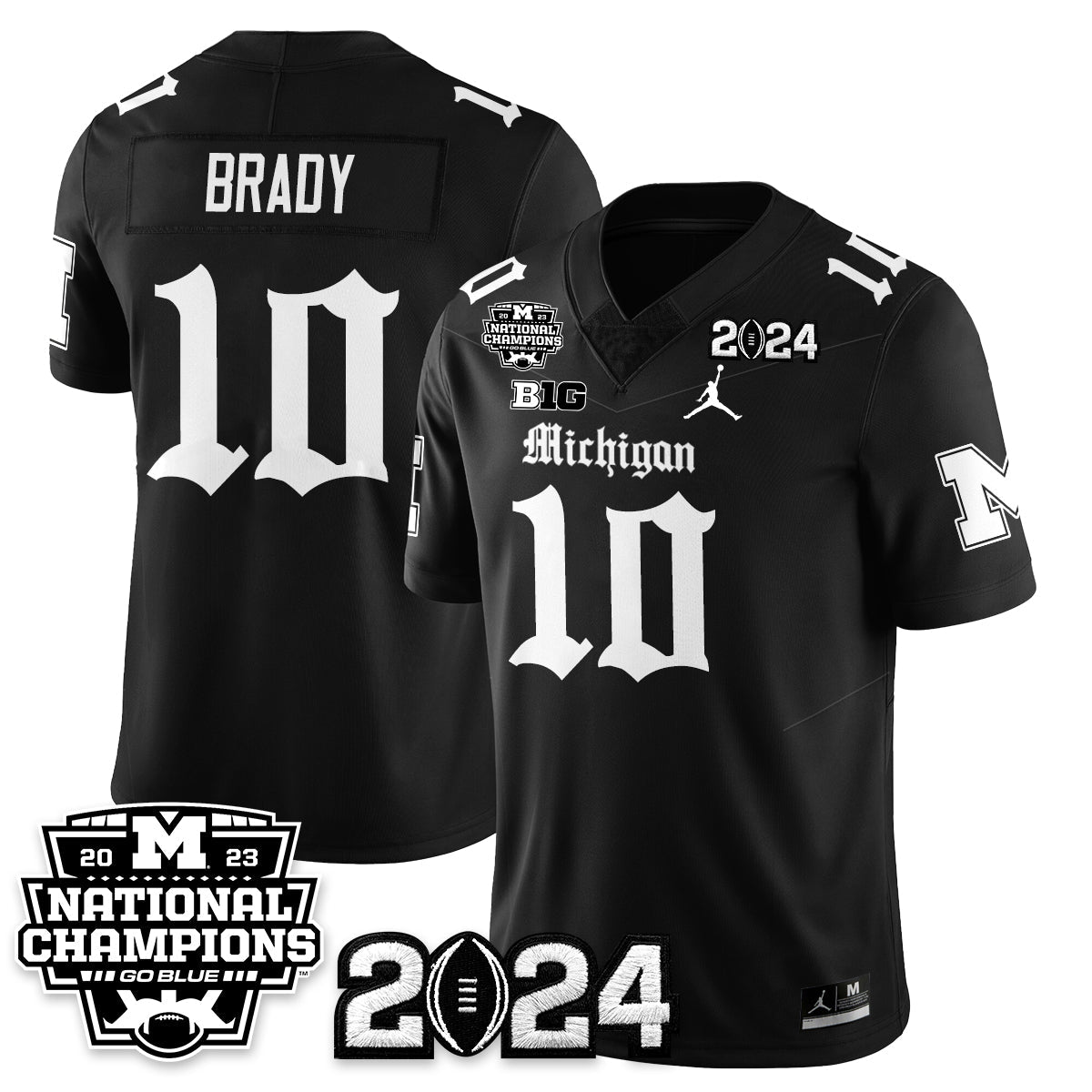 MICH Gothic 2023 National Champions Vapor Limited Football Jersey - All Stitched-DTD