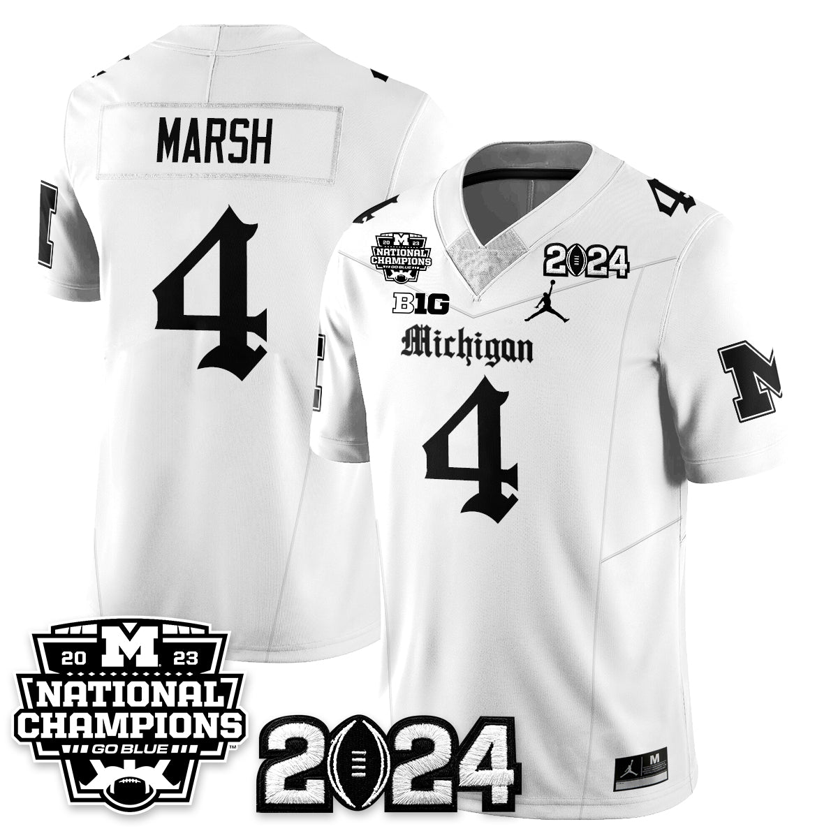 MICH Gothic 2023 National Champions Vapor Limited Football Jersey - All Stitched-DTD