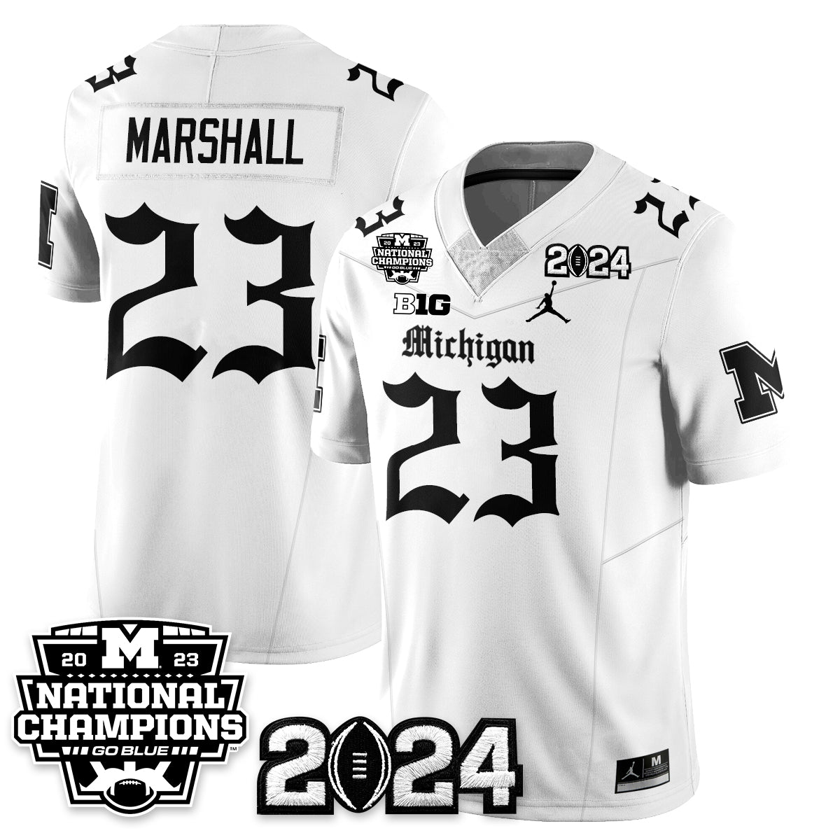 MICH Gothic 2023 National Champions Vapor Limited Football Jersey - All Stitched-DTD