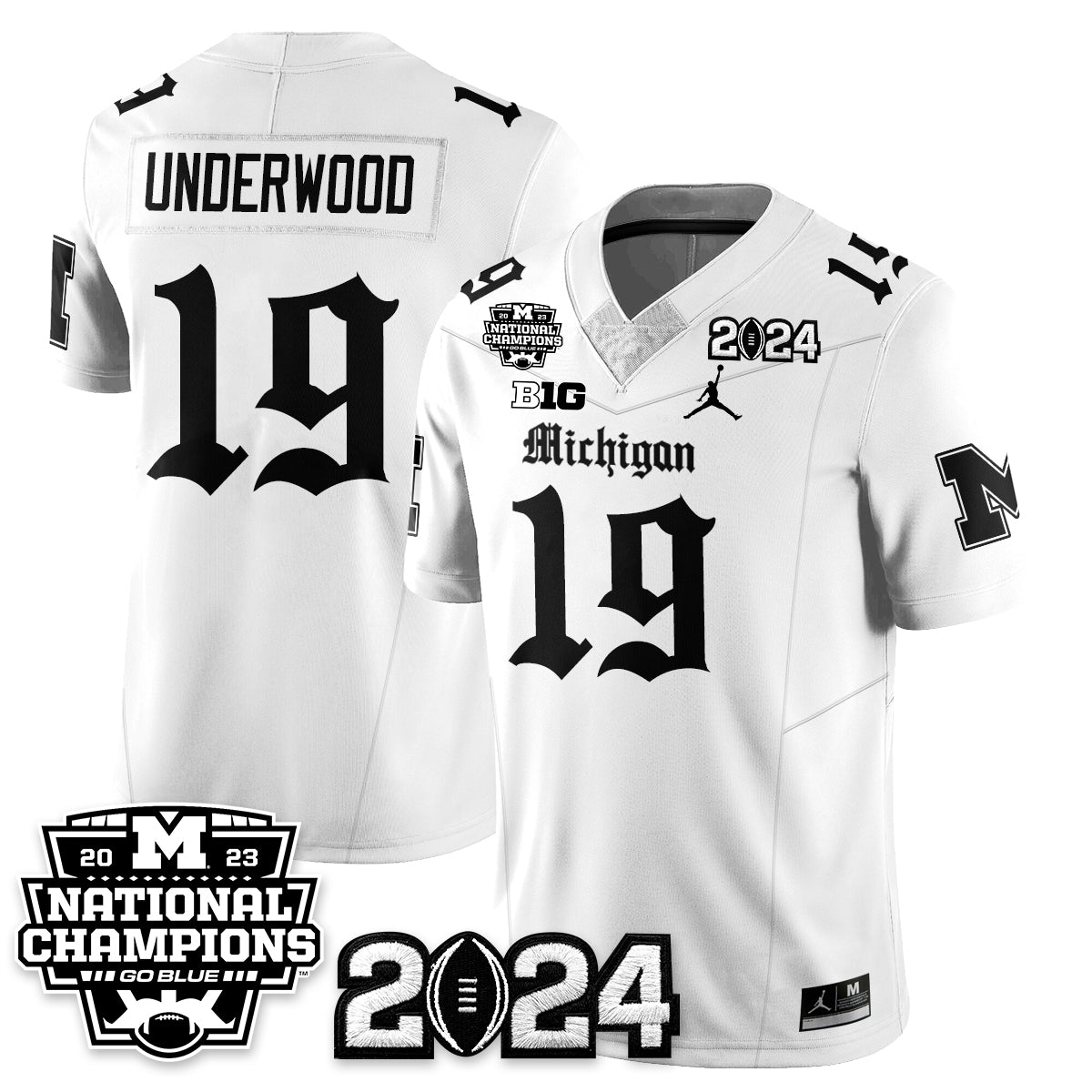 MICH Gothic 2023 National Champions Vapor Limited Football Jersey - All Stitched-DTD