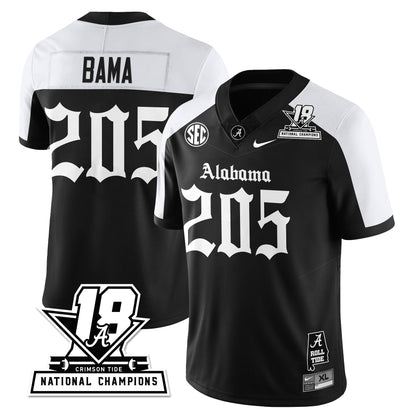 BAMA 18x-Time National Champions Gothic Vapor Limited Jersey - All Stitched-DTD