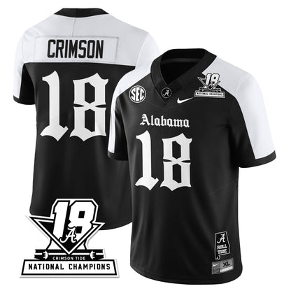 BAMA 18x-Time National Champions Gothic Vapor Limited Jersey - All Stitched-DTD
