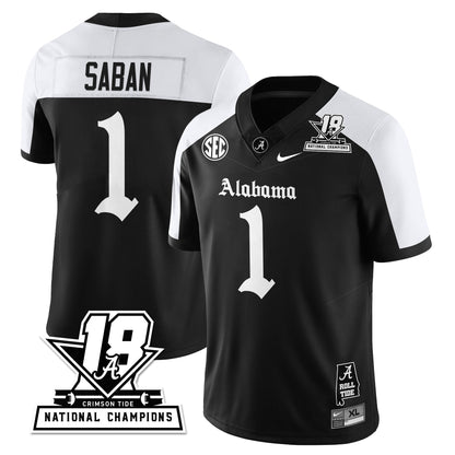 BAMA 18x-Time National Champions Gothic Vapor Limited Jersey - All Stitched-DTD