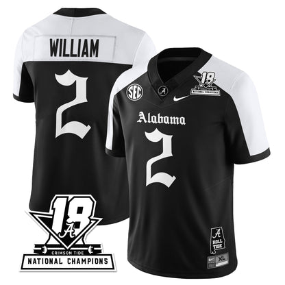 BAMA 18x-Time National Champions Gothic Vapor Limited Jersey - All Stitched-DTD
